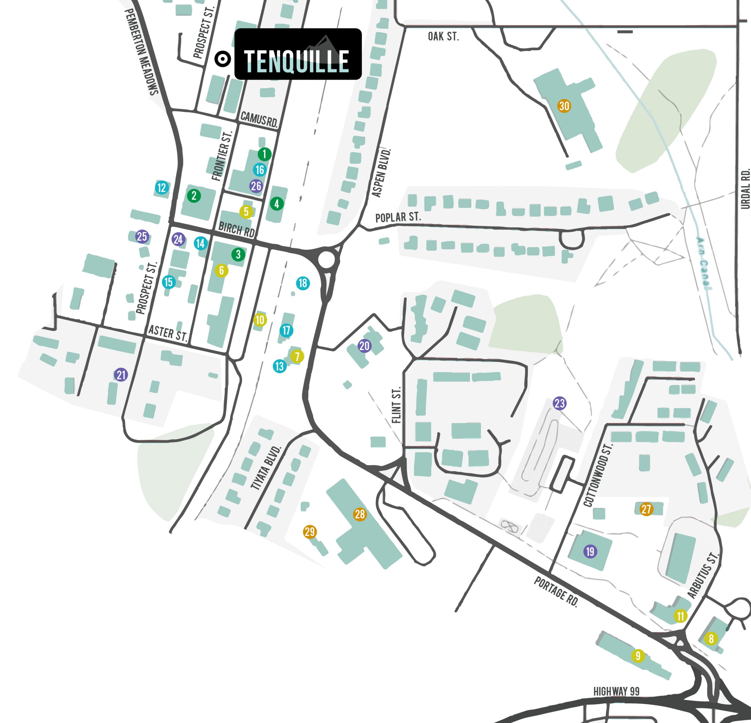 Village of Pemberton Community Map for Tenquille Living